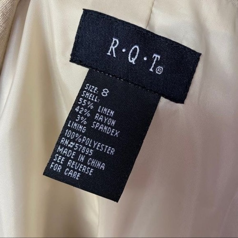 RQT Cream Jacket Blazer Brown Button Down Jacket Size 8 - Picture 2 of 10